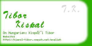 tibor kispal business card